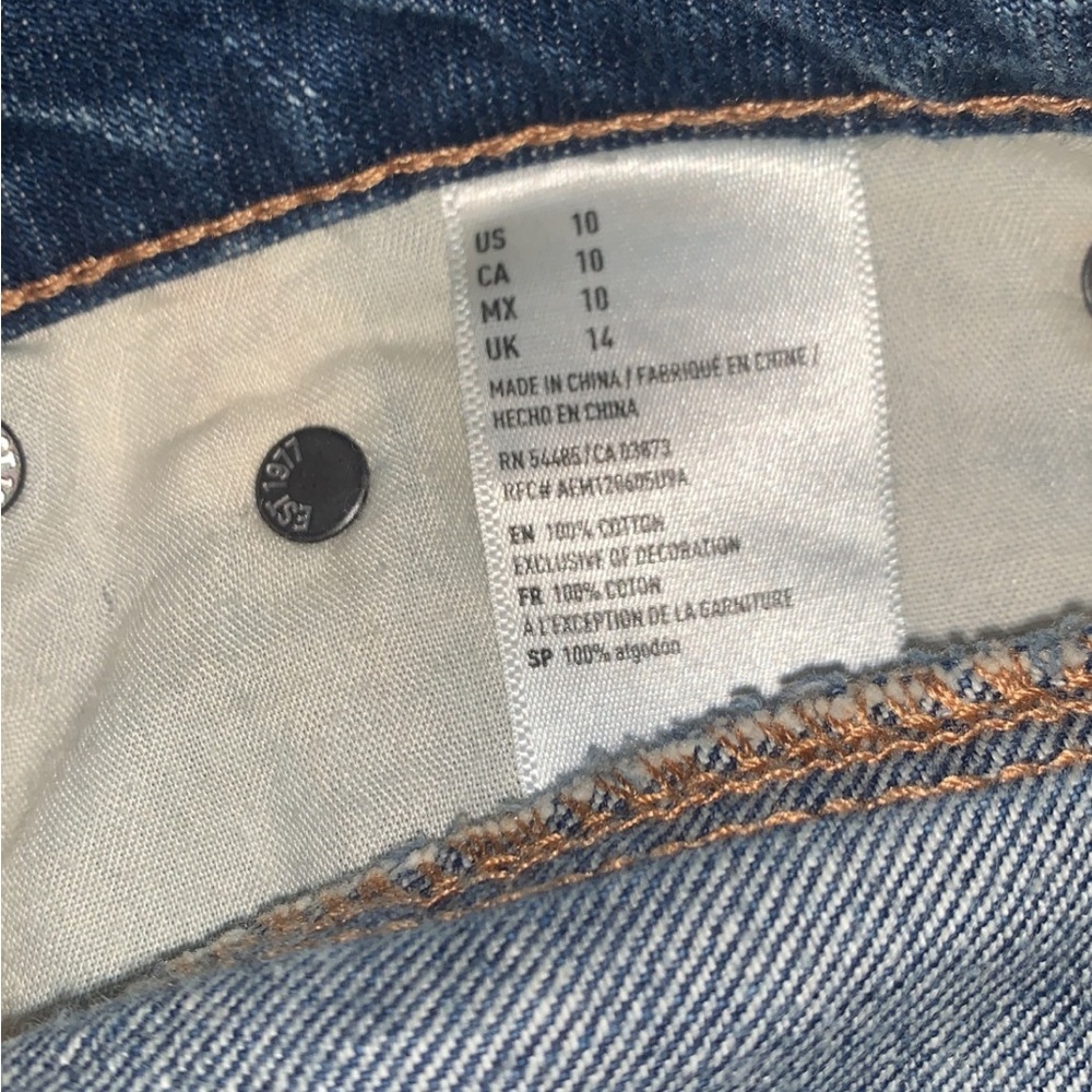 american eagle jean mini skirt size 10